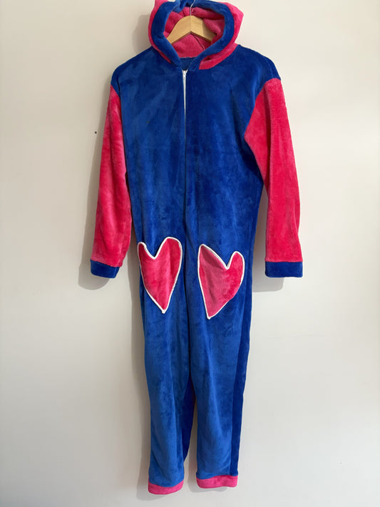 Heart Hooded Fleece Onesie