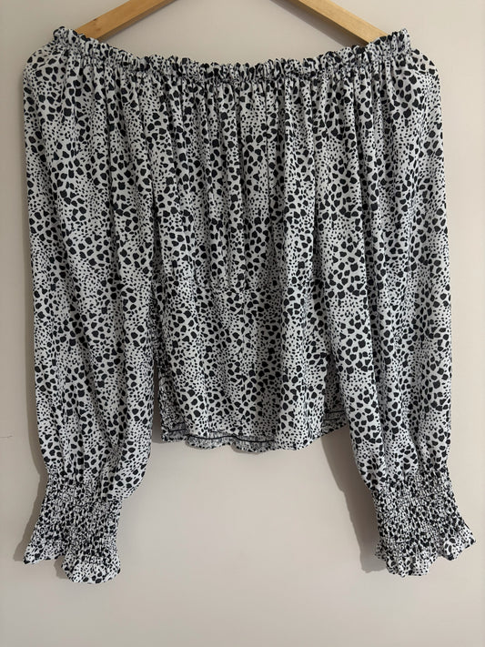 Off-Shoulder Smocked Top