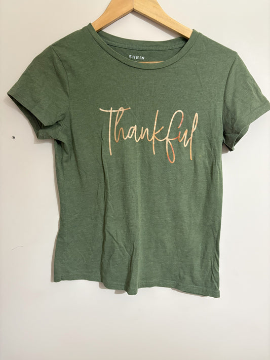 Olive Green “Thankful” Graphic Tee
