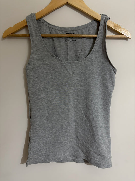 Classic Grey Scoop Neck Tank Top