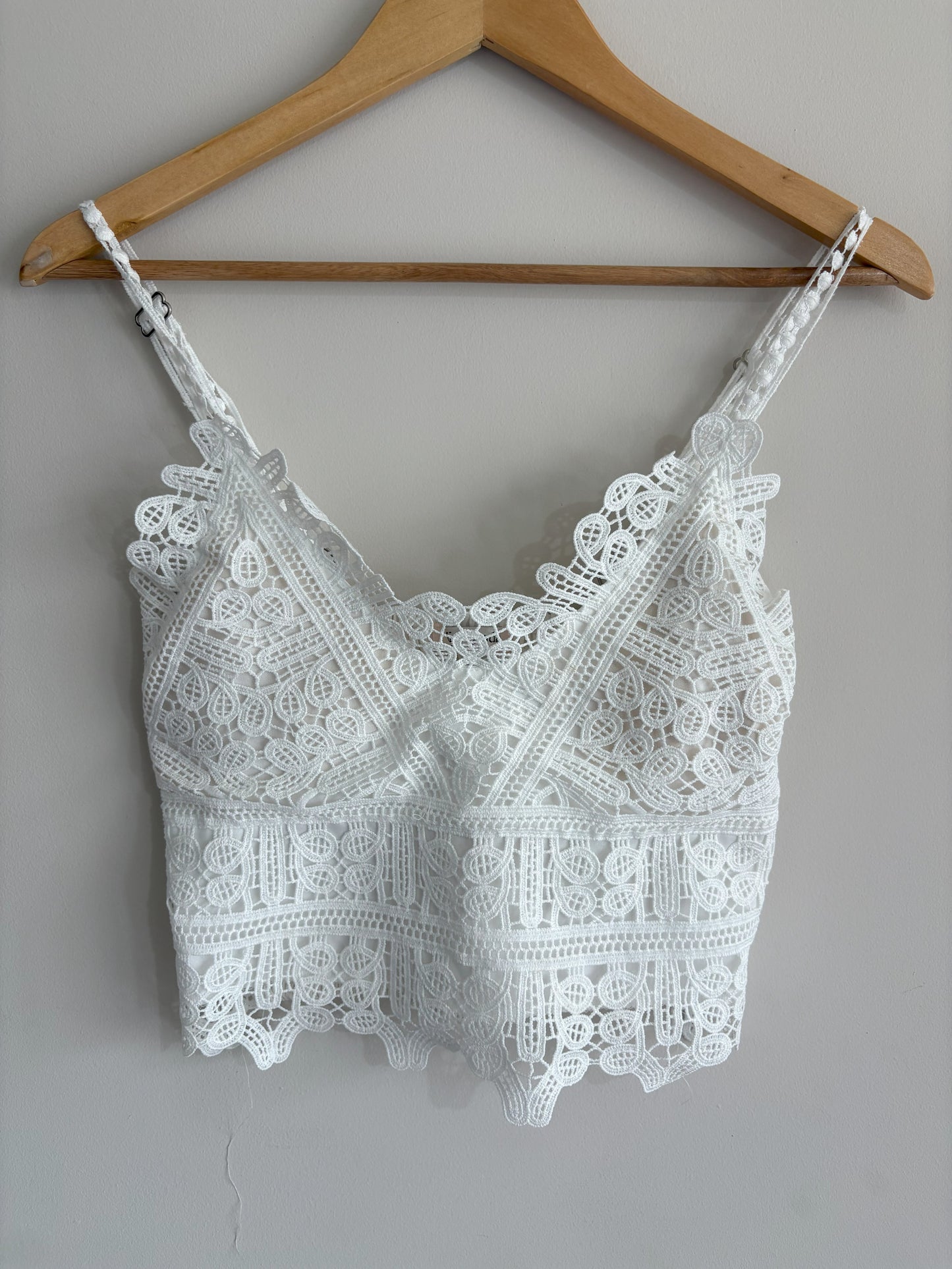 White Lace Bralette Crop Top