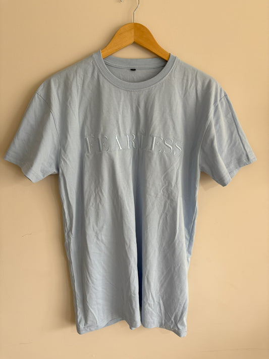 Light Blue T-Shirt – "FEARLESS"
