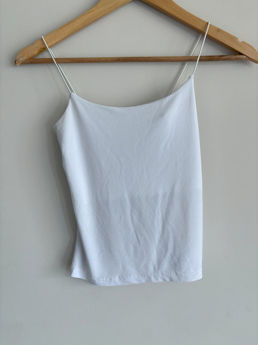 White Spaghetti Strap Cami Top