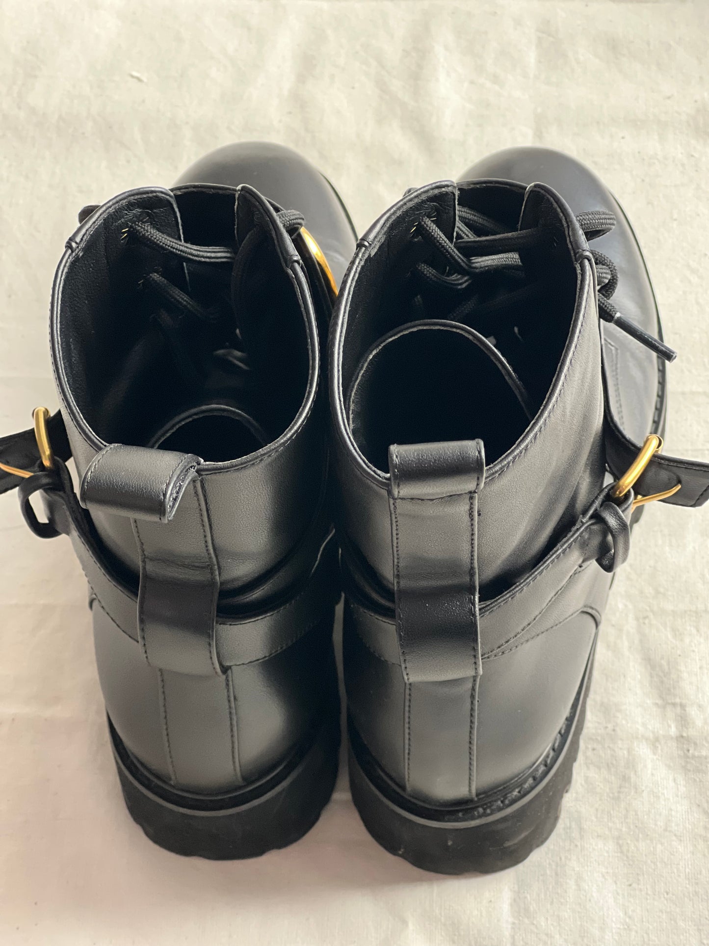 Valentino-Inspired Black Mid Boots