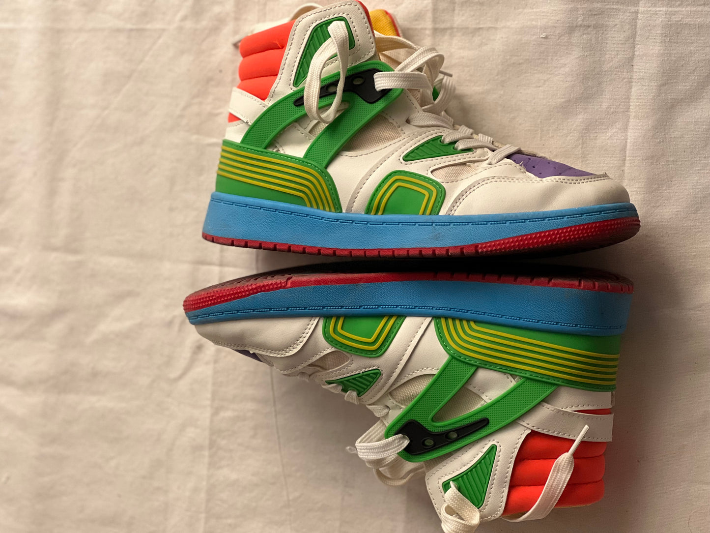 Bold Multicolor High-Top Sneakers