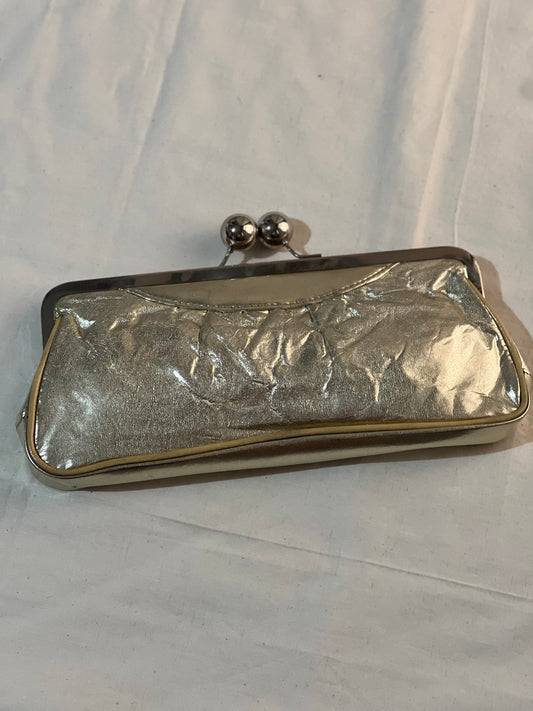 Italian Gold Clutch Bag with Chain