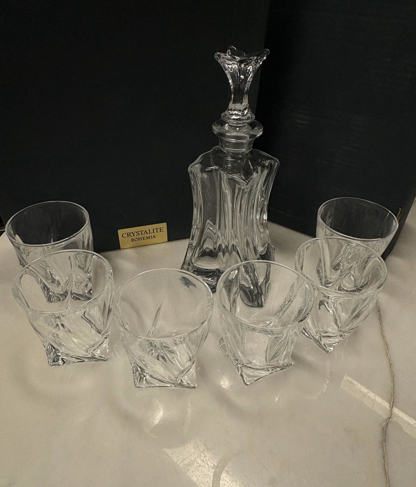 Crystal Bohemia Whiskey Decanter Set