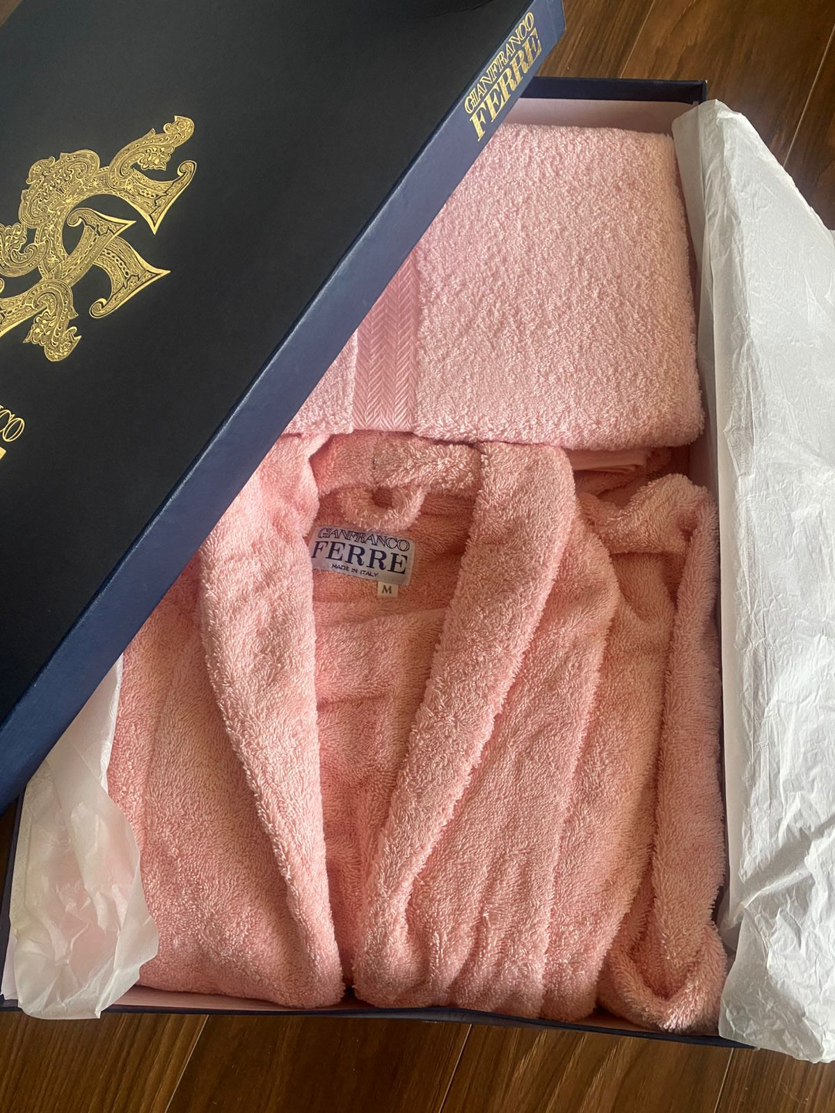 Gianfranco Ferré “I Corredi” Bathrobe with Towel Set