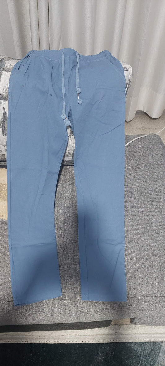 Sky Blue Drawstring Pants