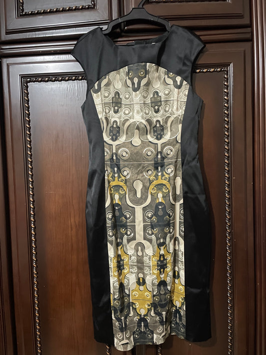 Karen Millen-Bodycon Dress with Printed Panel