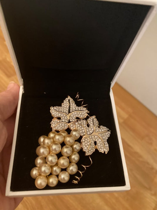 Swarovski – Broche Raisin Doré