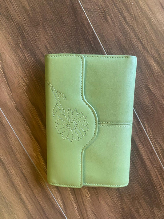 Green Floral Stitch Wallet