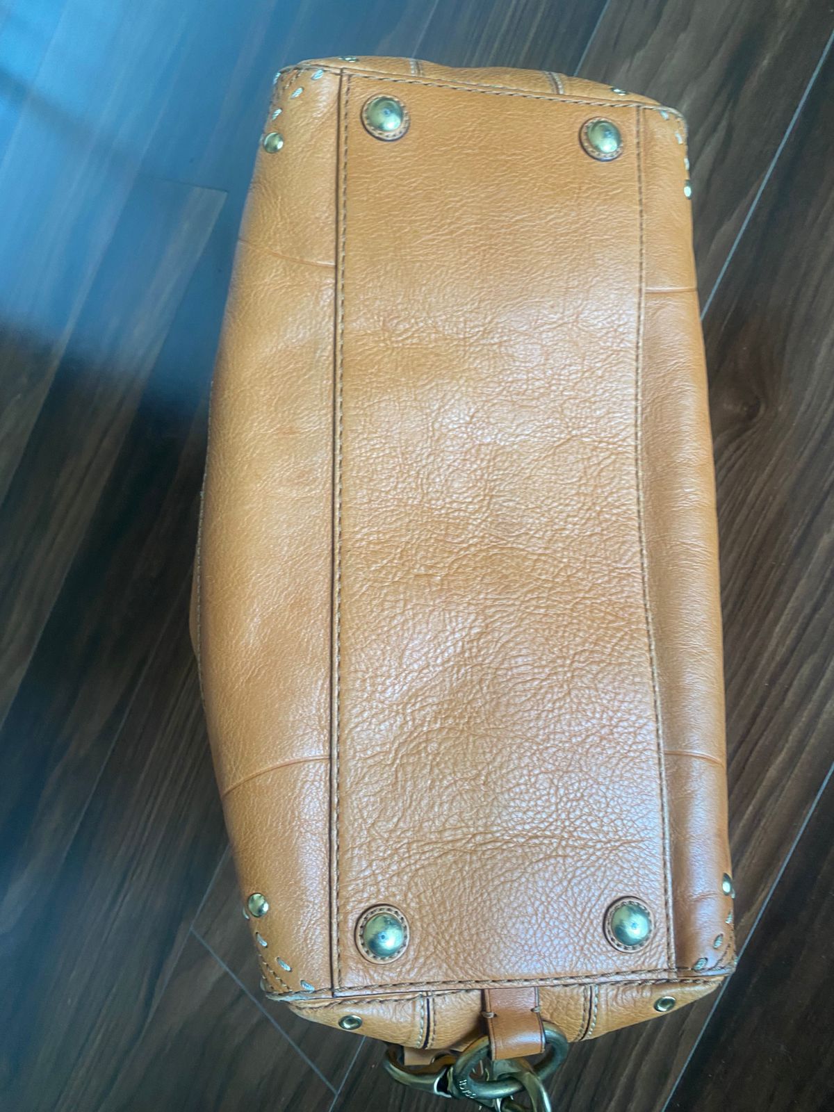Authentic Coach Leather Satchel (Camel Tan)