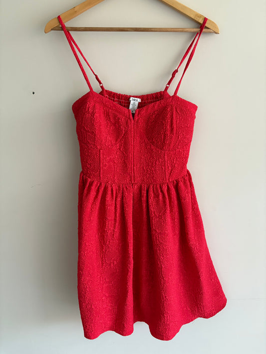 Macy's Red Textured Dress