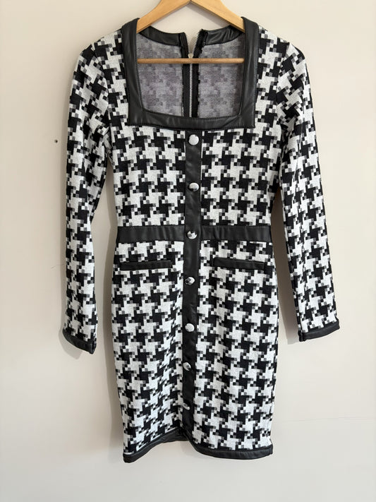 Black & White Houndstooth Dress