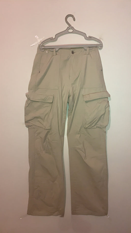 Bershka Beige Cargo Pants