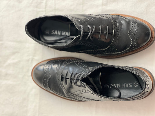 Classic Black Brogue Loafers