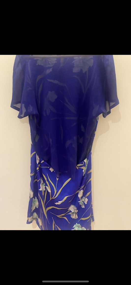 Dries Van Noten Floral Blue Dress