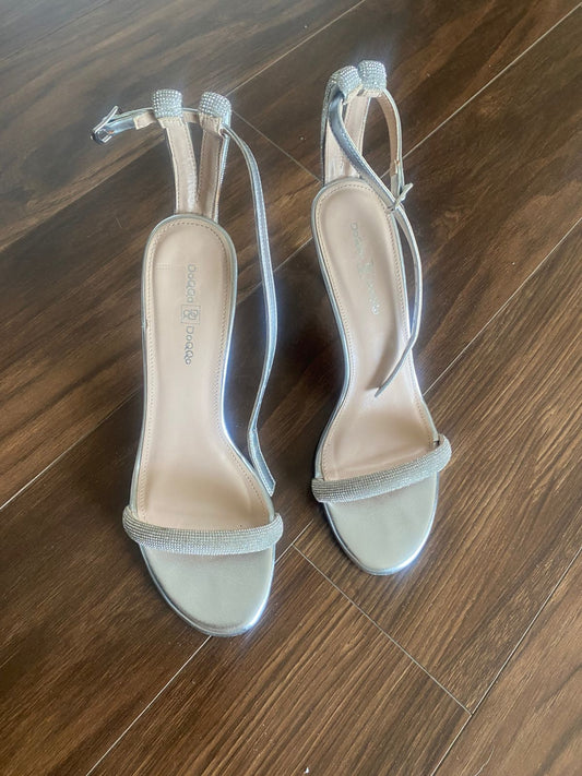 Sparkling Silver Heeled Sandals