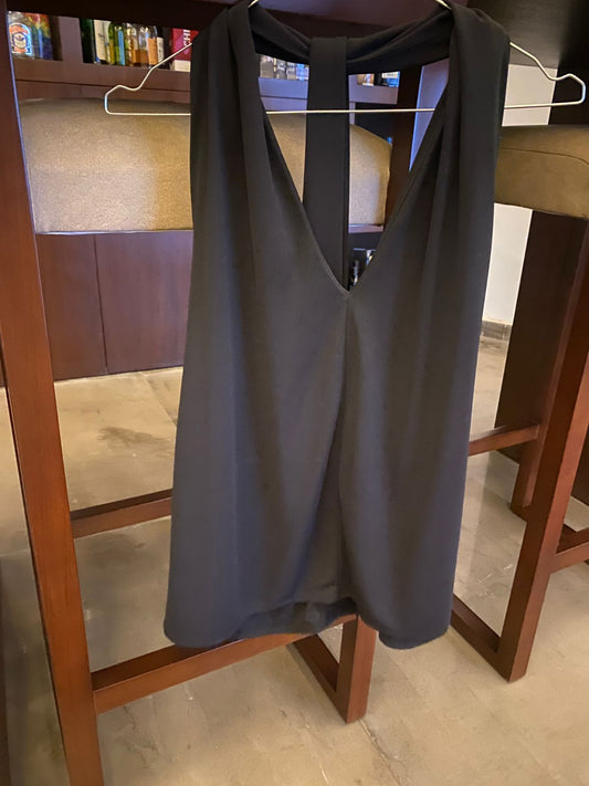 Draped Sleeveless Halter Top